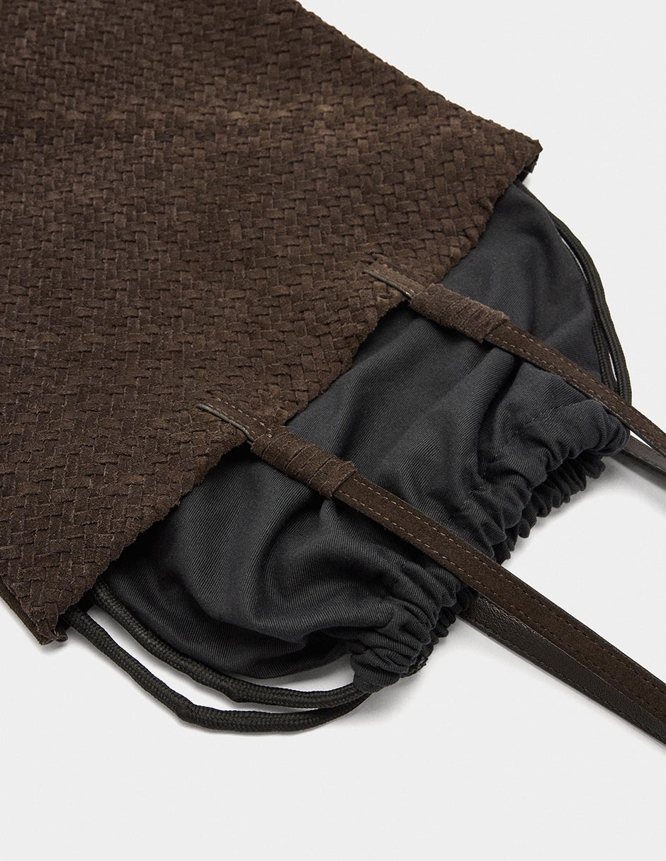 Bolsa shopper de piel para mujer 6