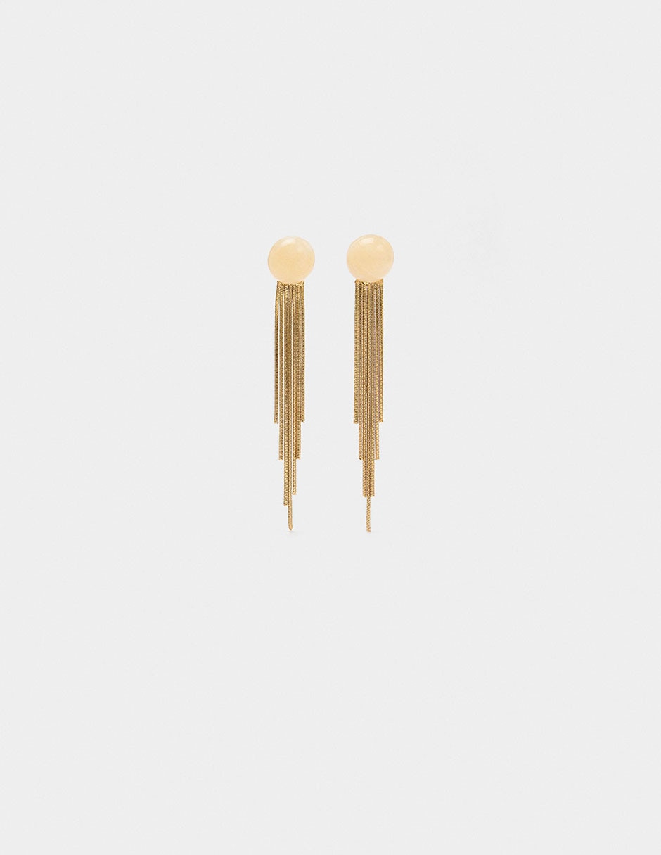 Aretes largos Golden Basics Extra