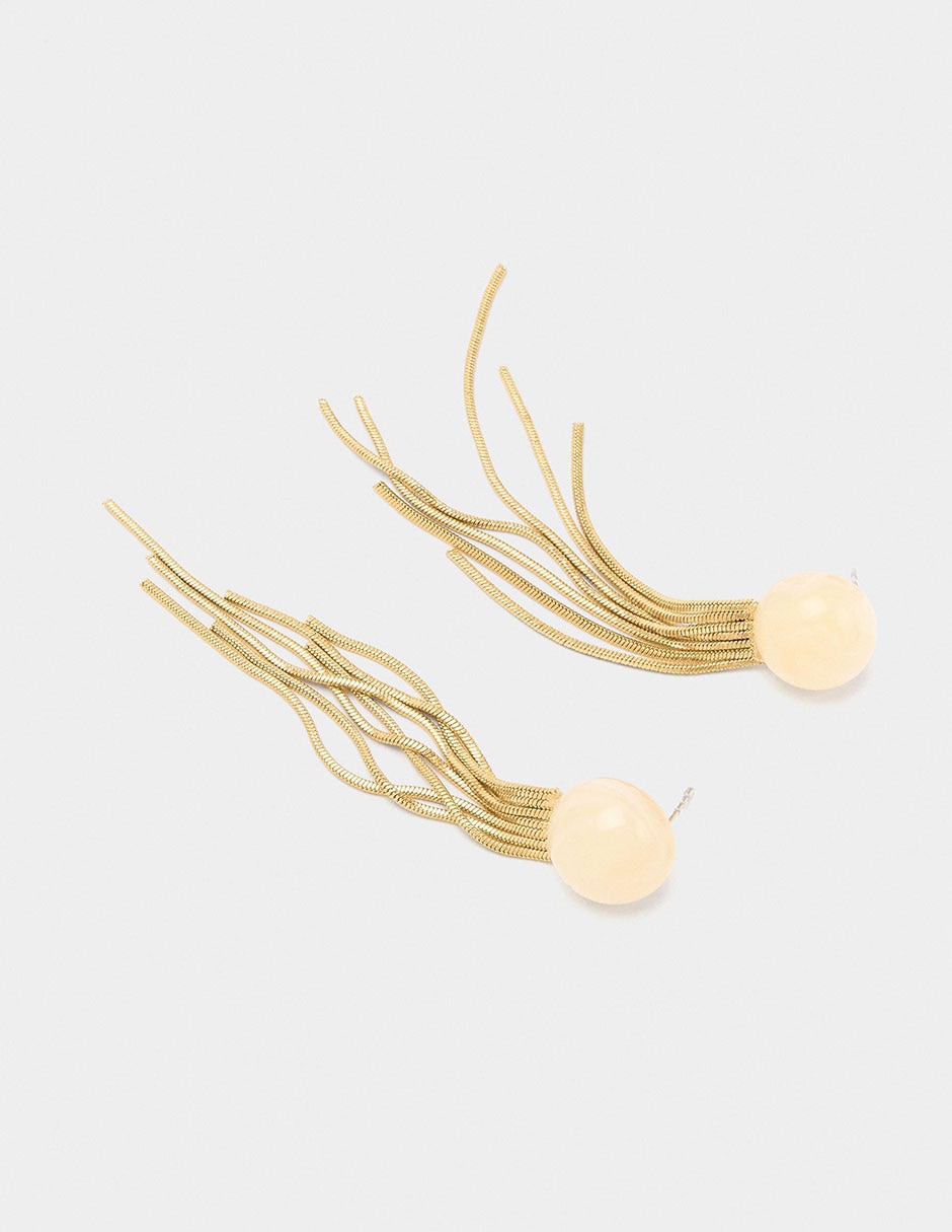 Aretes largos Golden Basics Extra