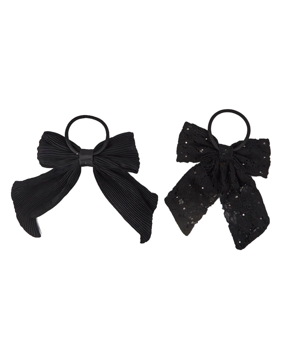 Set de 3 piezas moños para el cabello con aplicación pedrería de fantasía