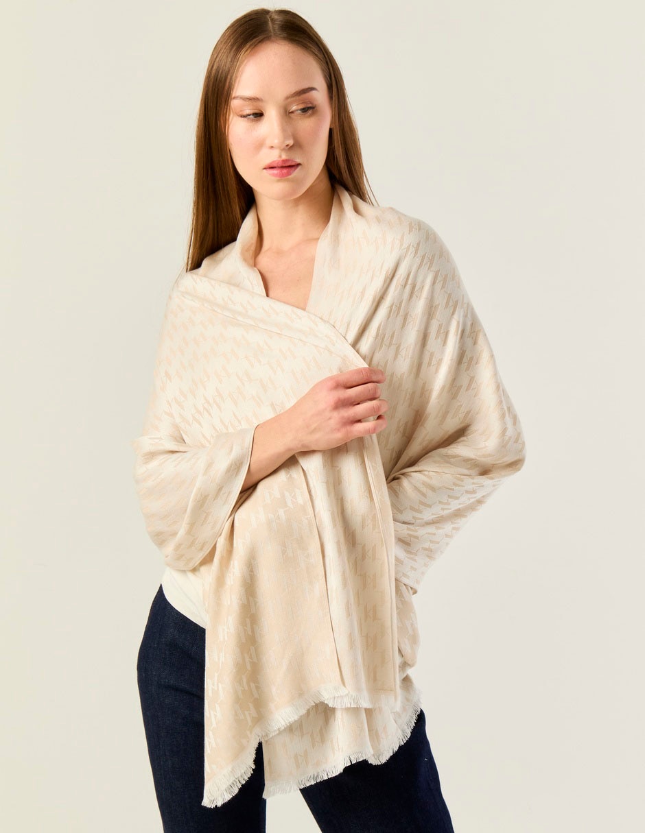 Pashmina Karl Lagerfeld con estampado logo para mujer
