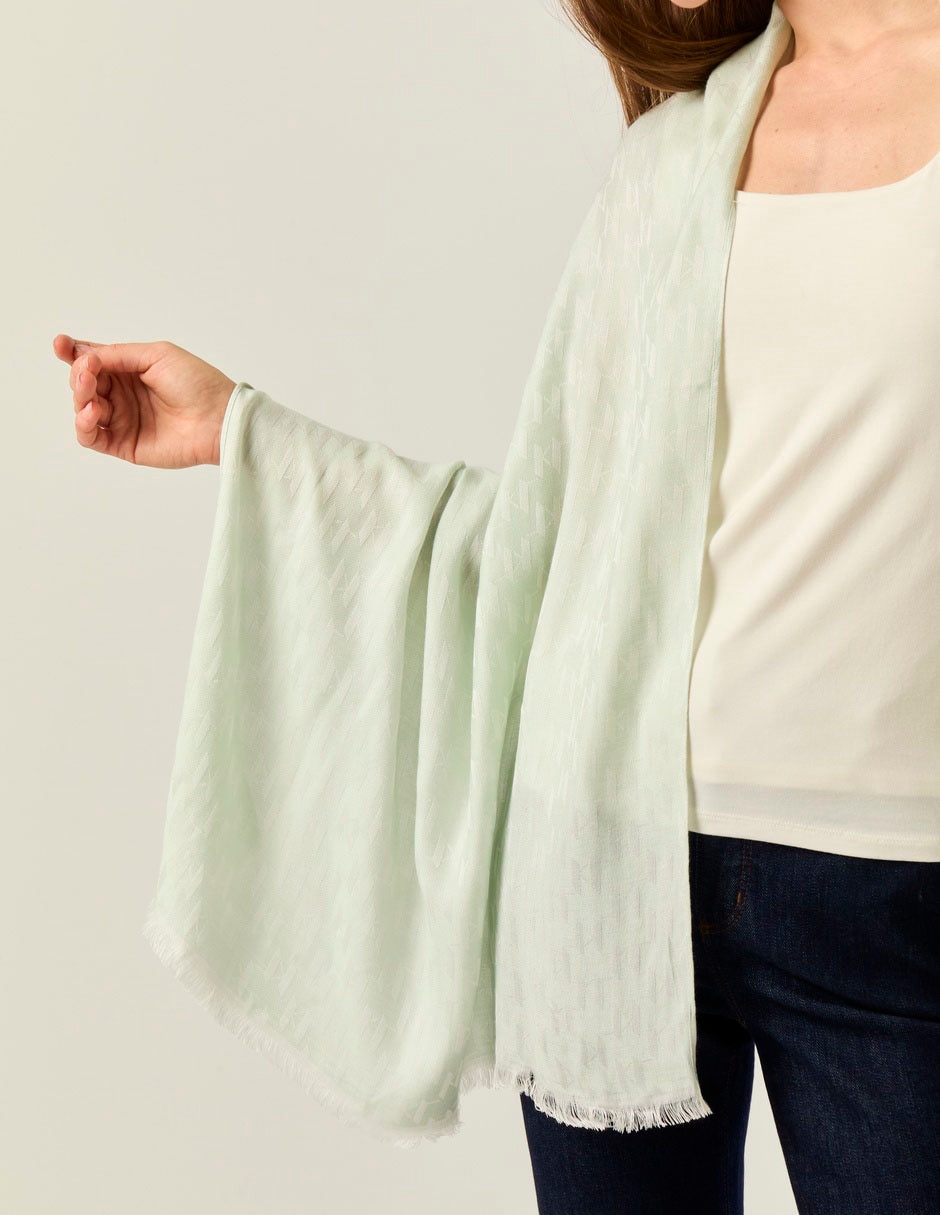 Pashmina "con estampado" liso "de" viscosa "para mujer" 3