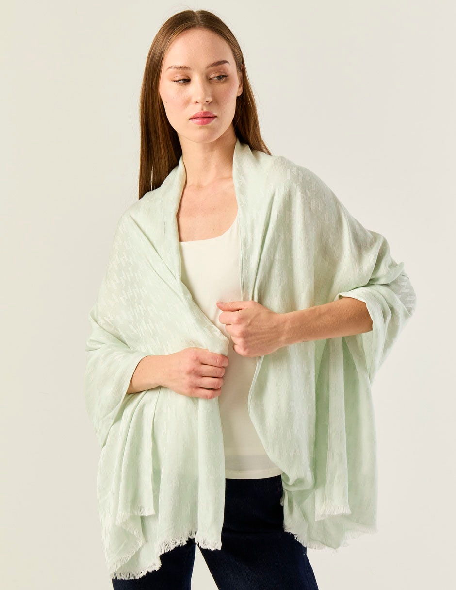 Pashmina "con estampado" liso "de" viscosa "para mujer" 1