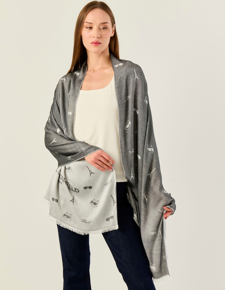 Pashmina "con estampado" liso "de" viscosa "para mujer" 1