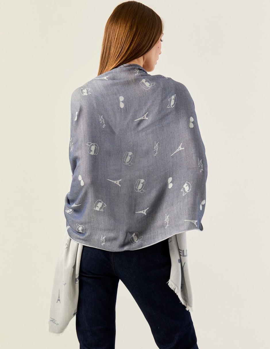 Pashmina 'con estampado' liso 'de' viscosa 'para mujer'