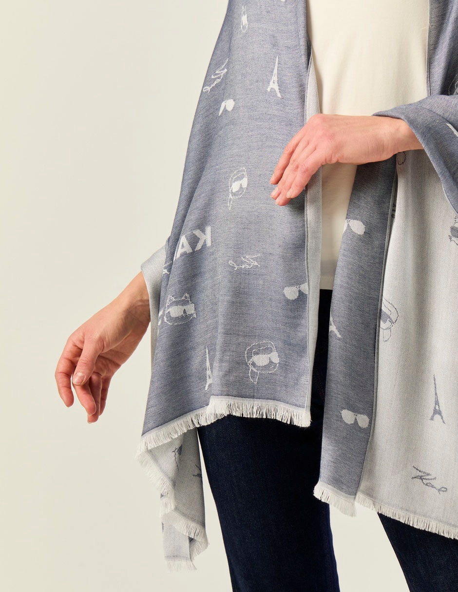 Pashmina "con estampado" liso "de" viscosa "para mujer" 3