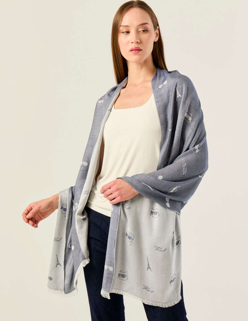 Pashmina "con estampado" liso "de" viscosa "para mujer" 1