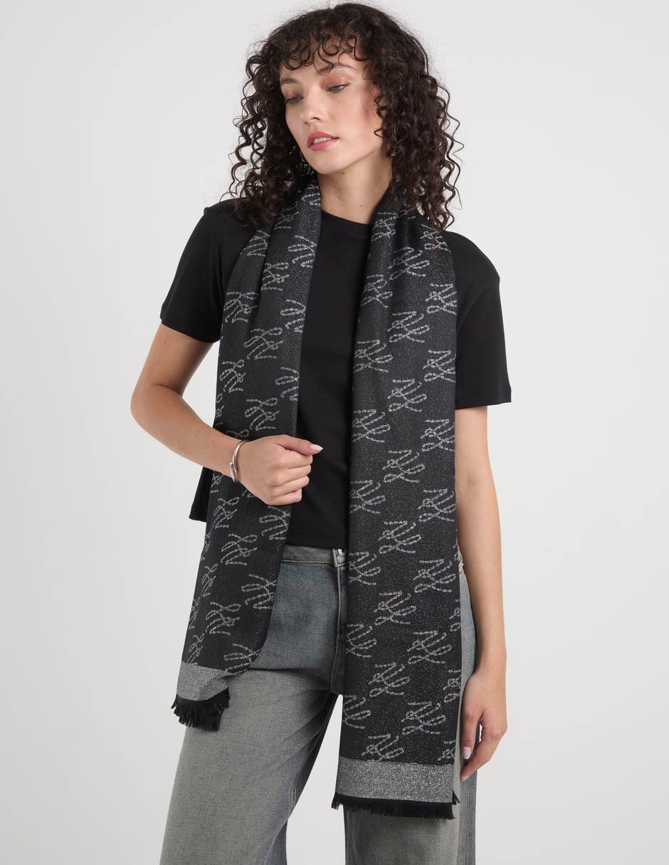 Pashmina Con Estampado Liso De Poliéster Para Mujer 1