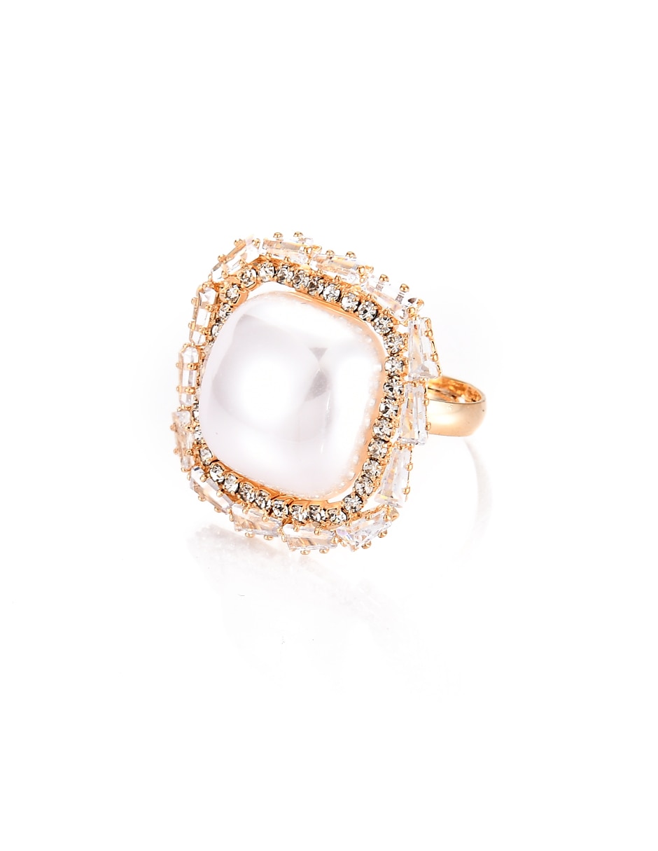 Anillo cuadrada cristal brillante 2