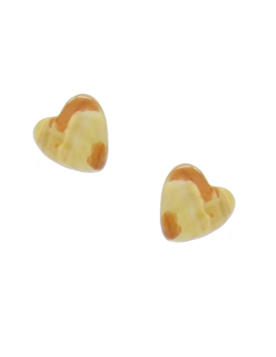 Aretes y collar de corazón concha nácar 4