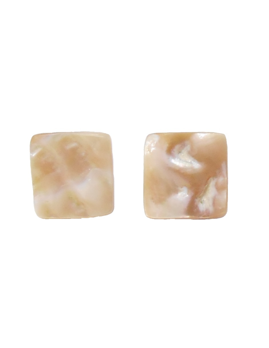 Aretes y collar cuadrado concha nácar 4