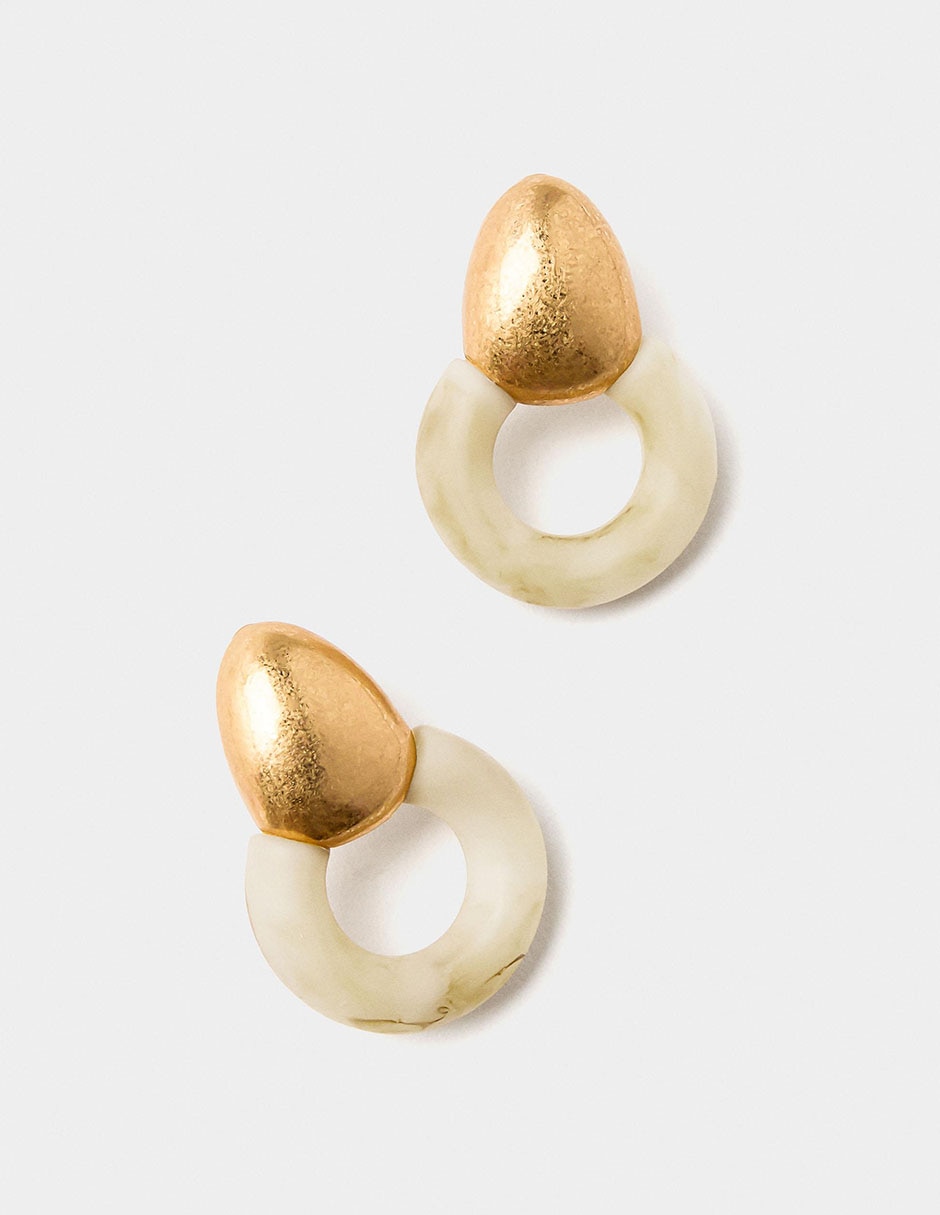Aretes Golden Basics Extra perla 2