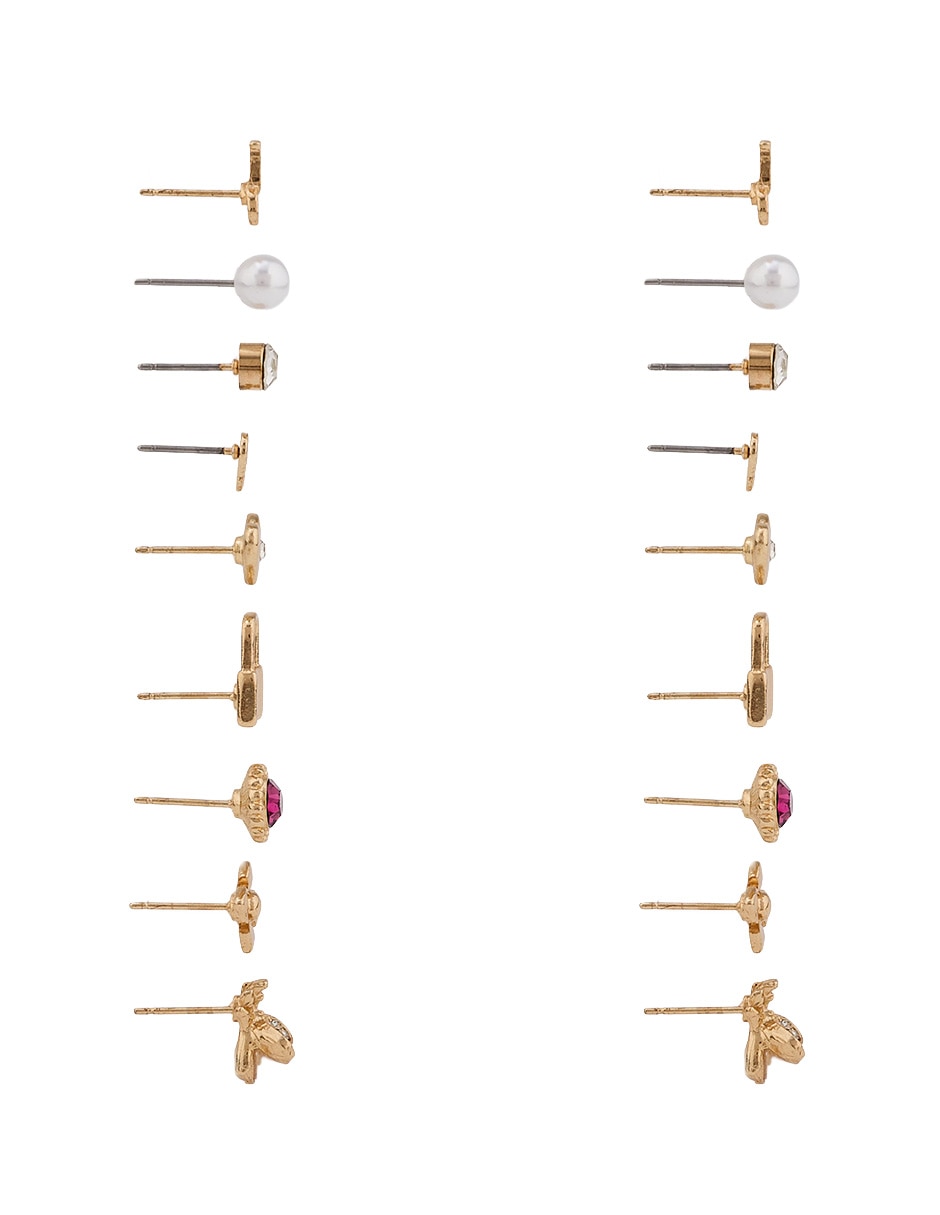 Set De Aretes Con Acabado Brillante 3