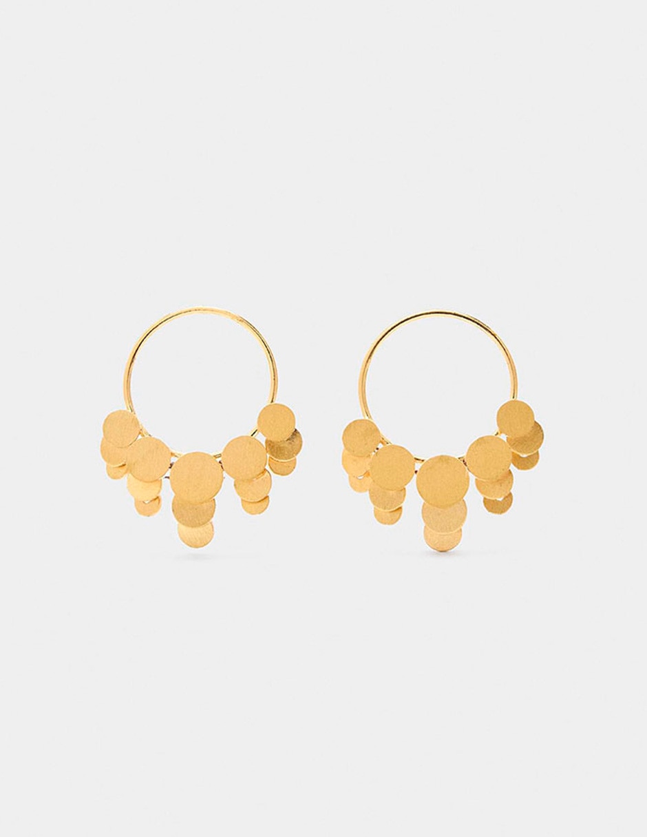 Aretes de aro acabado mate