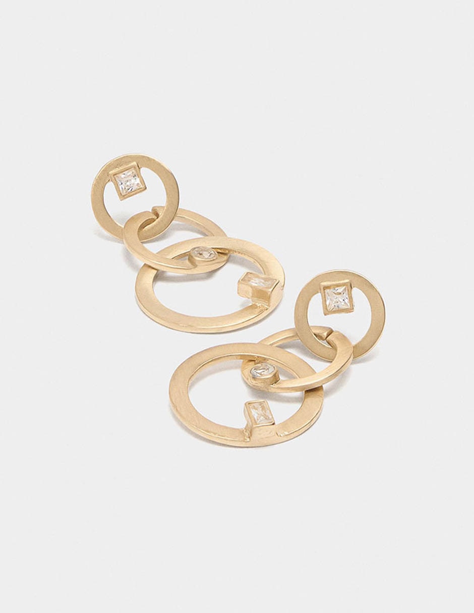 Aretes Parfois Golden Delicates con acabado liso