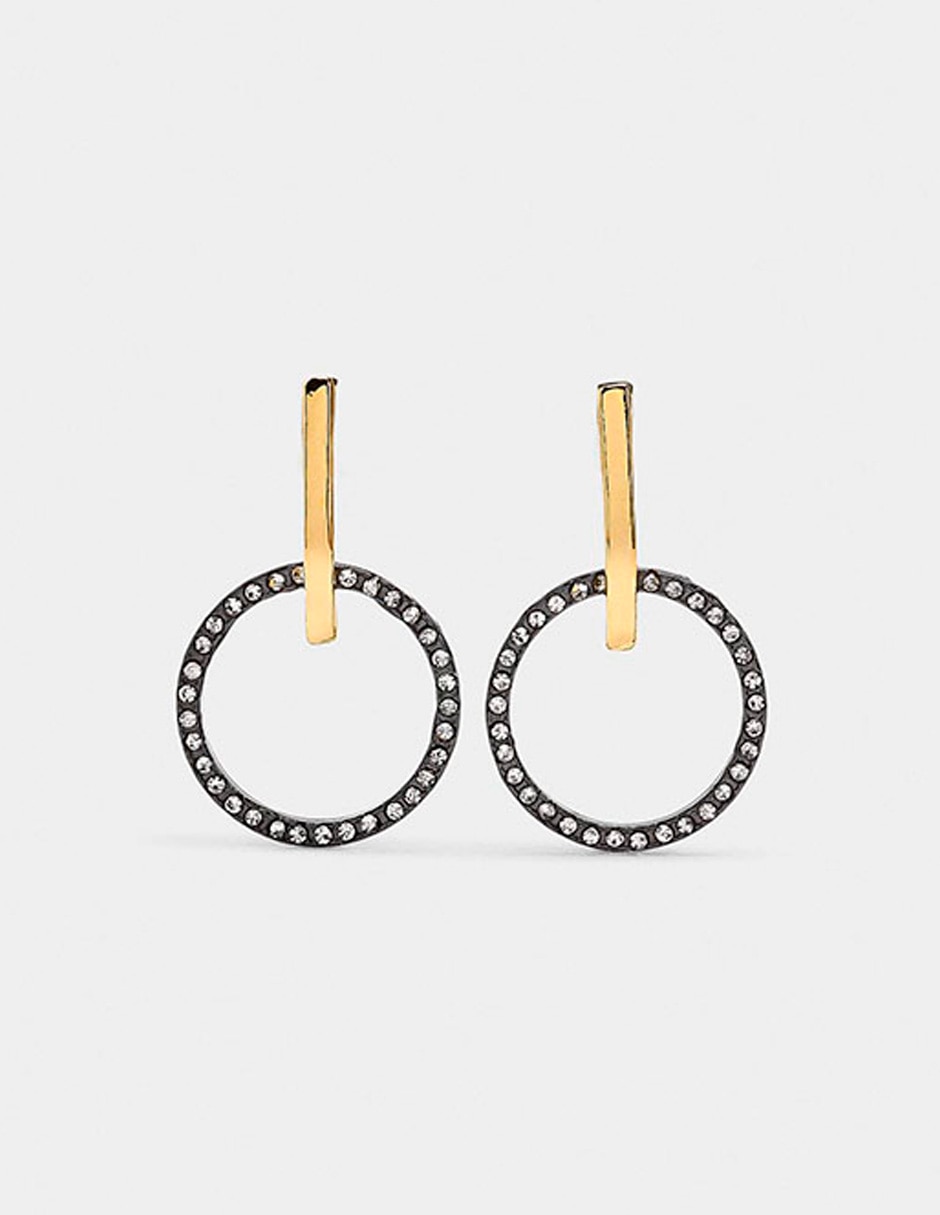 Aretes cortos Parfois Golden Delicates circonita