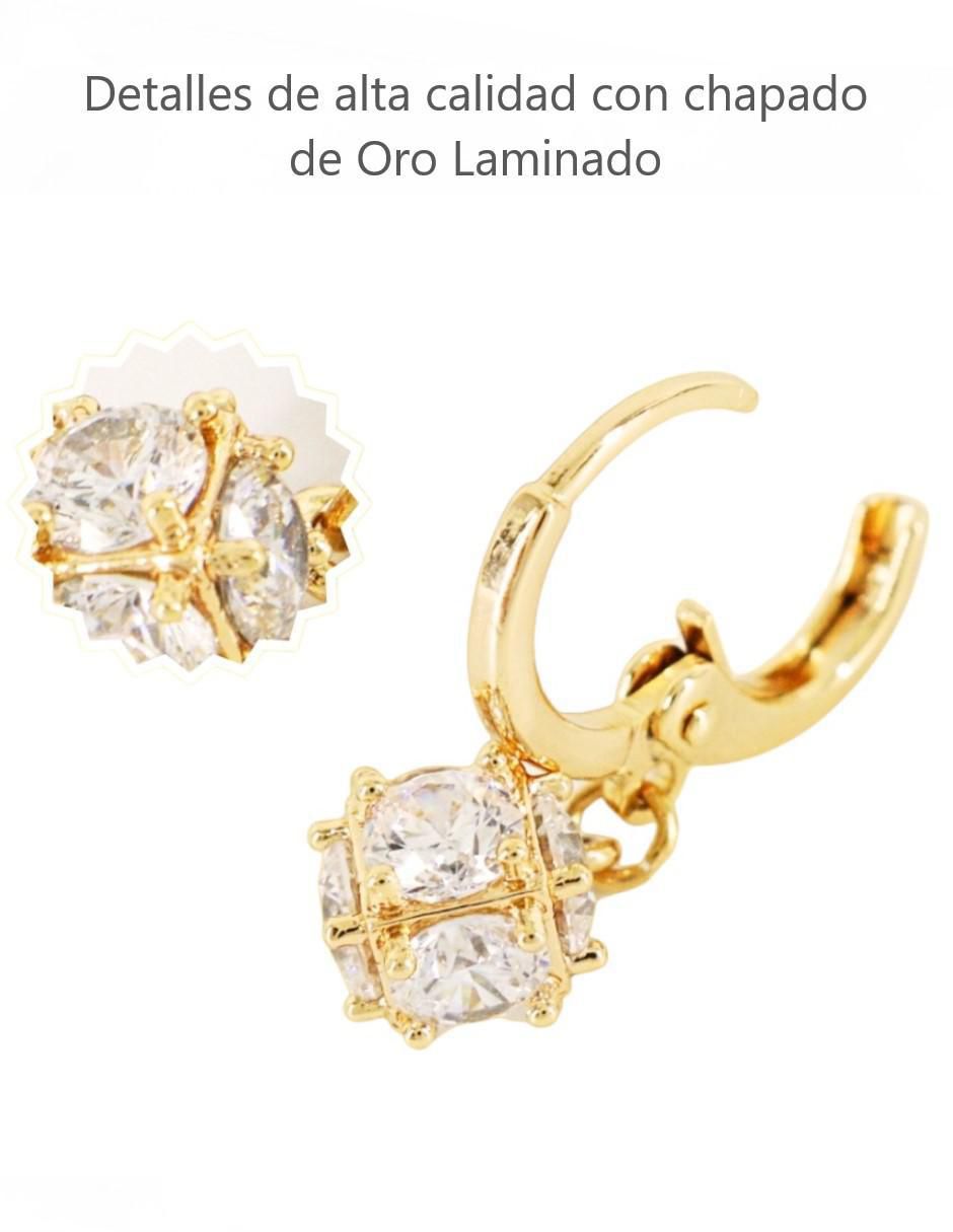 Aretes de oro laminado 18 K con acabado chapa de oro 2