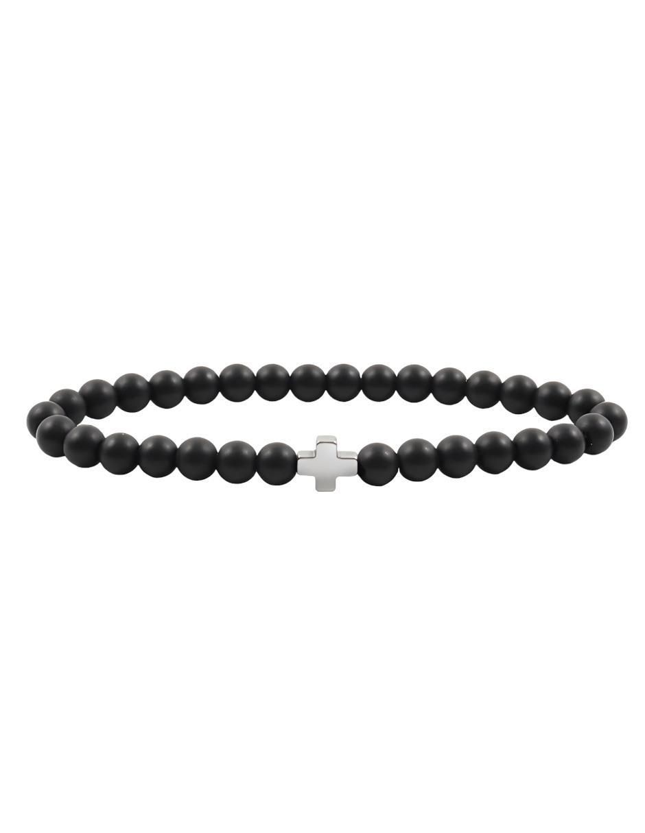 Pulsera con obsidiana acabado brillante