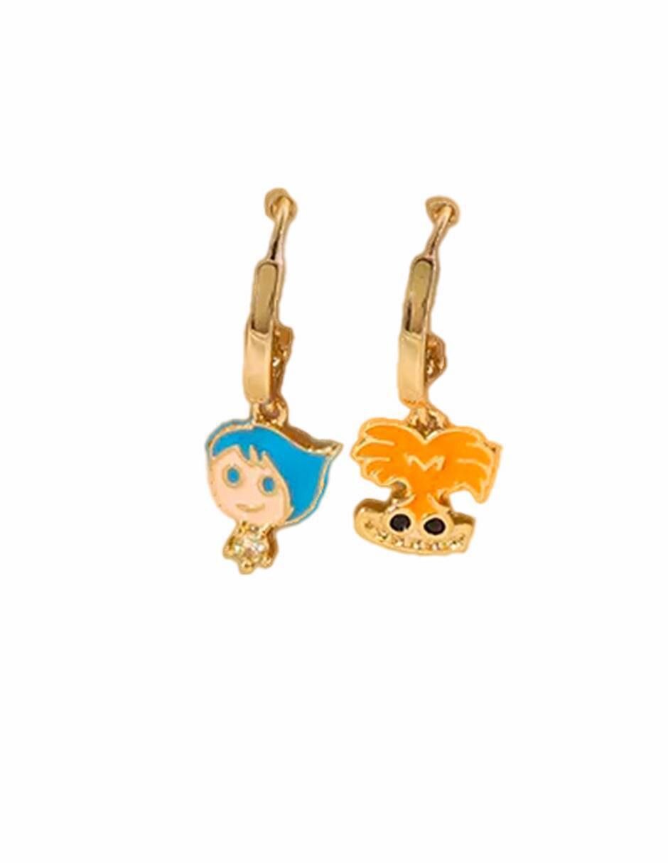 Set de aretes de oro laminado 9 k con acabado brillante 4