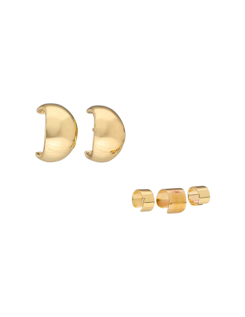 Set de aretes con acabado brillante 2