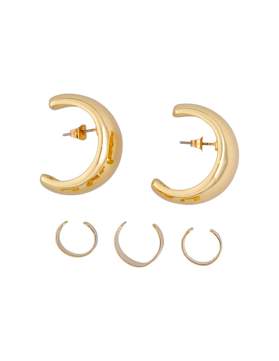 Set de aretes con acabado brillante 3