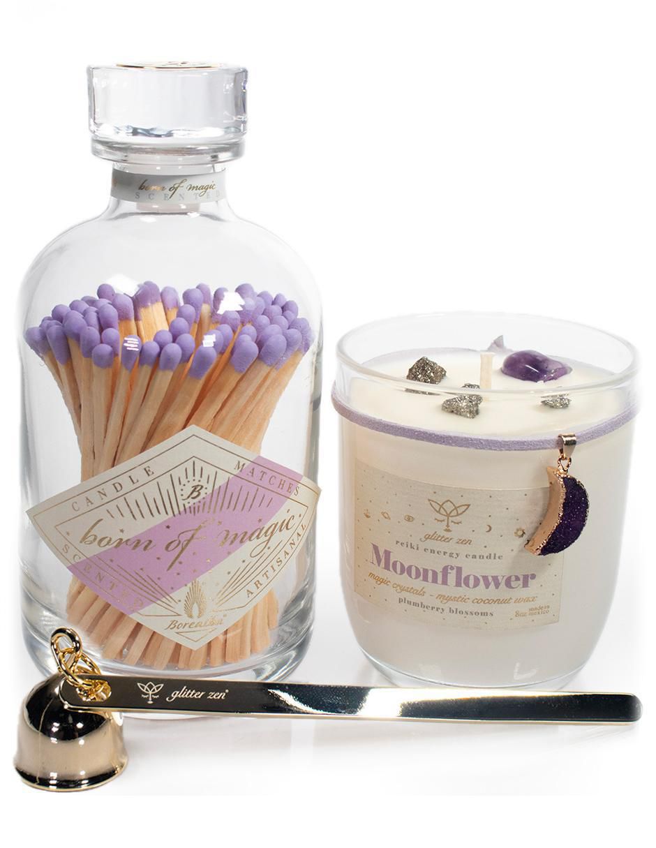 Kit de vela Mystic Bundles 3 piezas aroma blackberry cedar