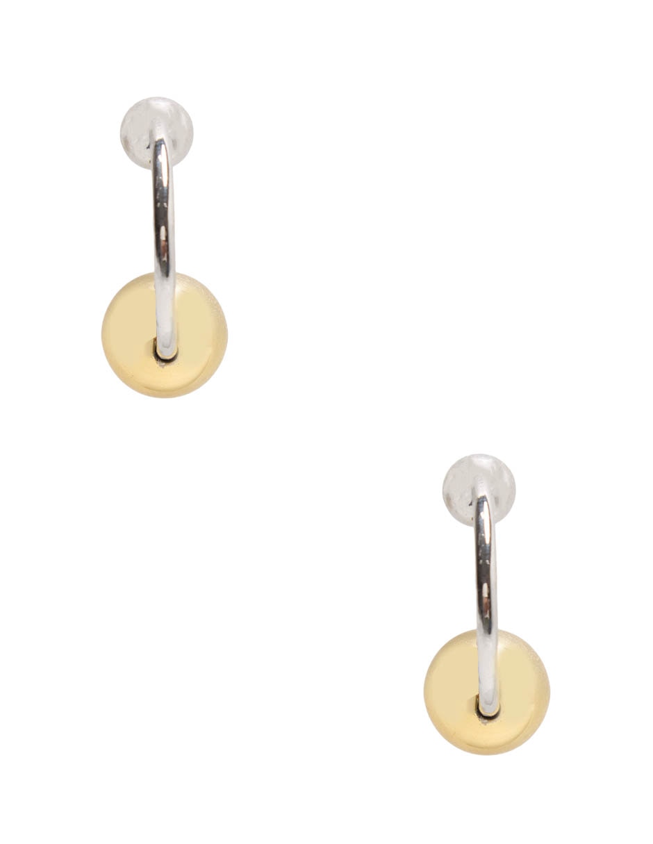 Aretes de aro circulares Map con acabado brillante