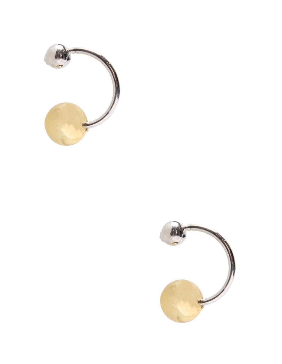 Aretes de aro circulares Map con acabado brillante