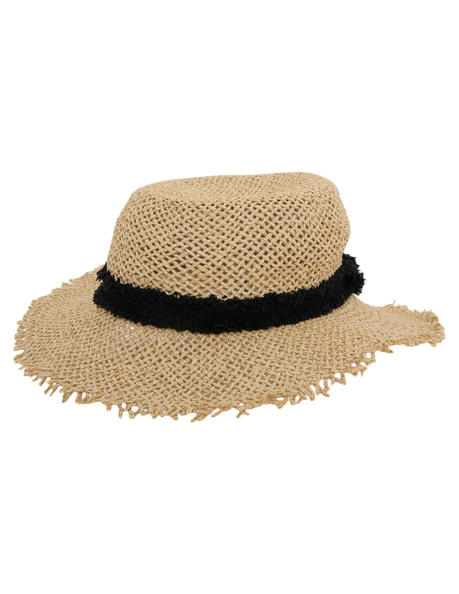 Sombrero ala mediana 'estampado' liso