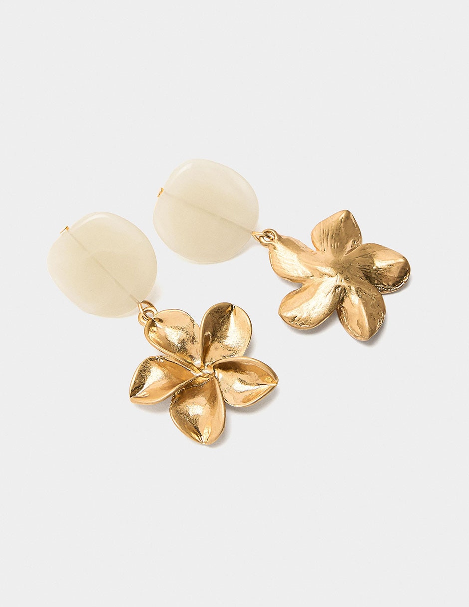 Aretes largos Parfois Golden Basics Extra