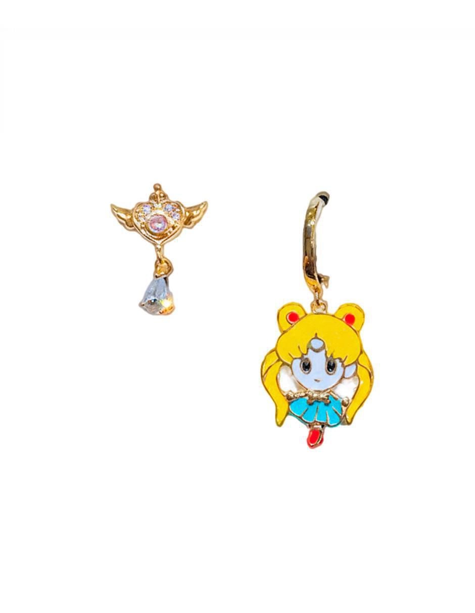 Set de aretes Sailor Moon Anime de oro laminado 10 K 2