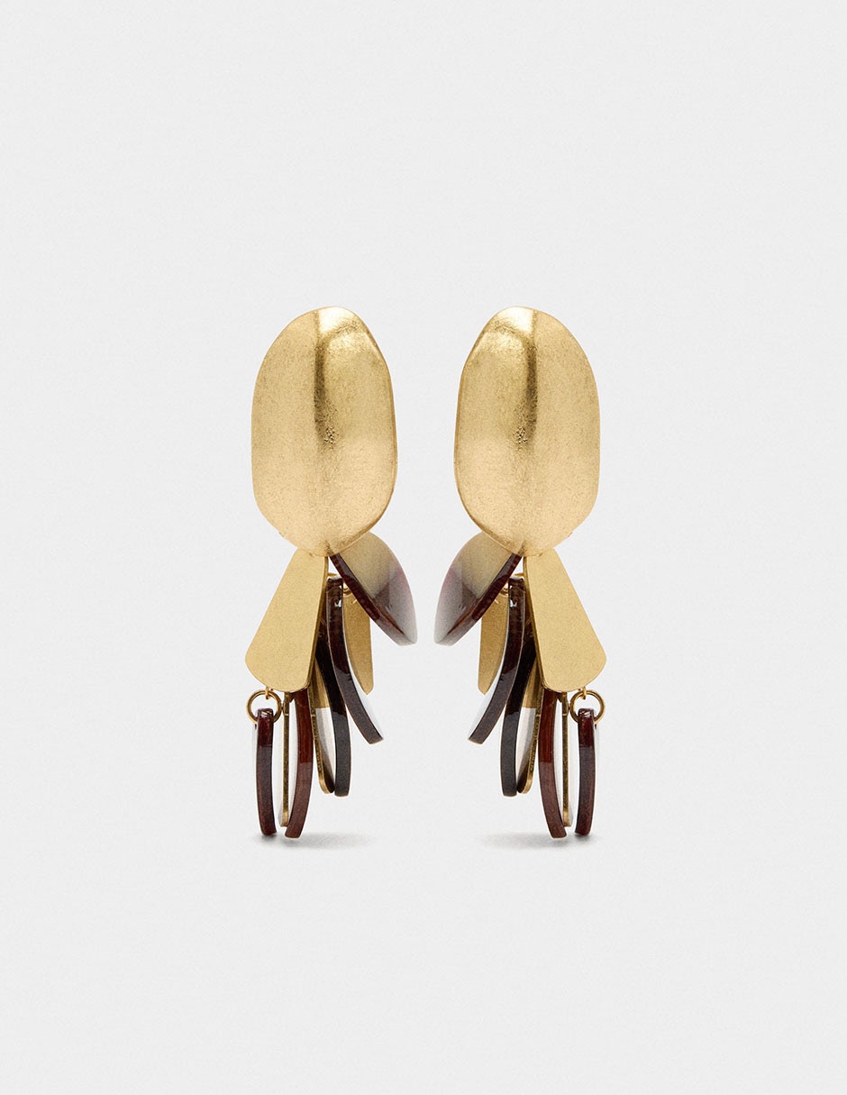 Aretes largos Trend Extra con acabado brillante
