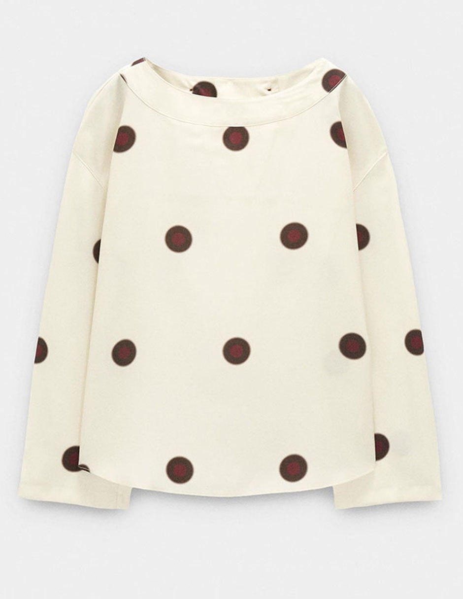 Top Parfois cuello redondo escote regular
