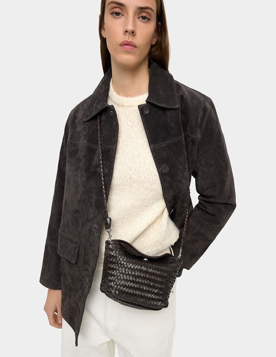 Bolsa crossbody Parfois de cuero para mujer