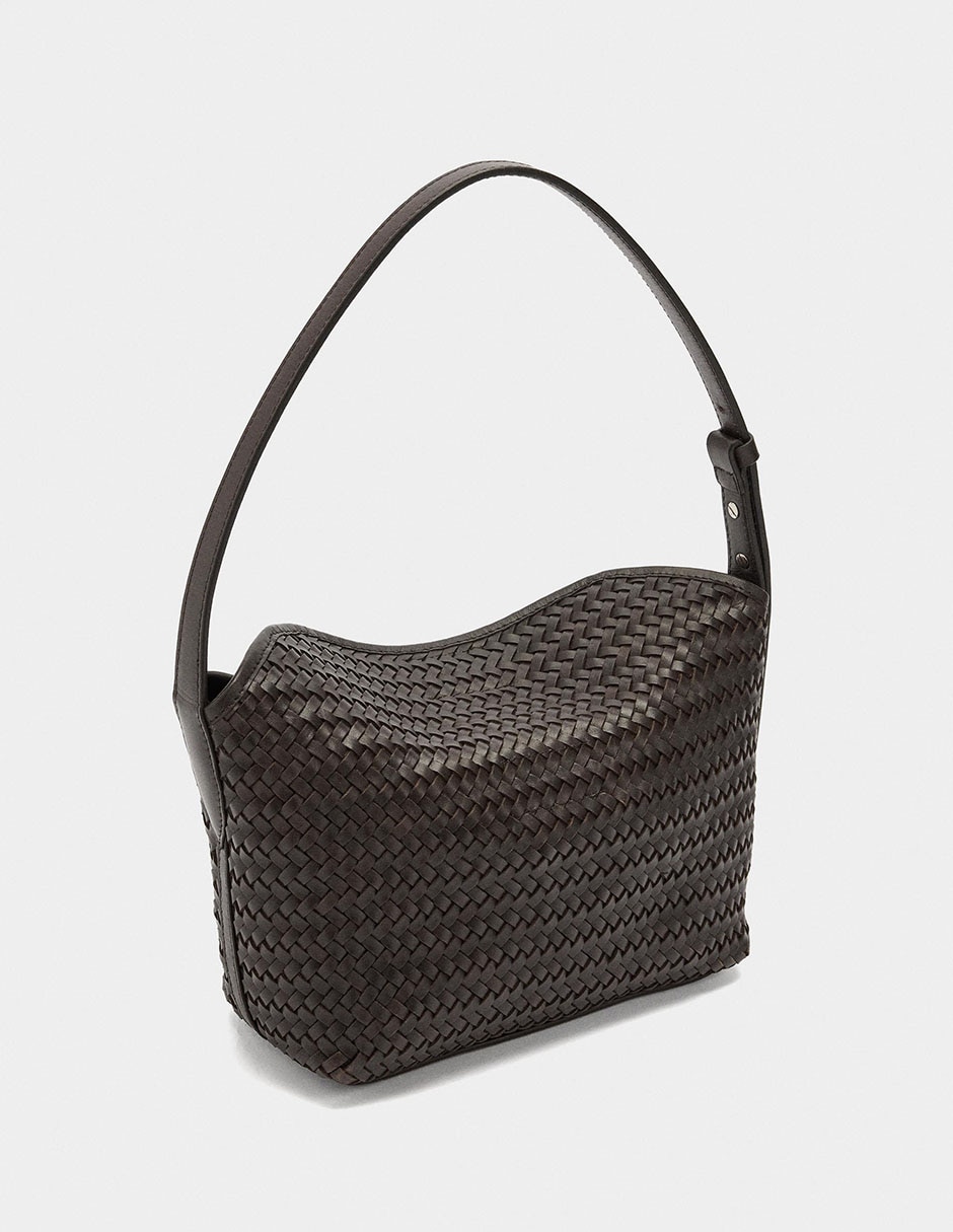 Bolsa shoulder Trenza Xmas de cuero para mujer