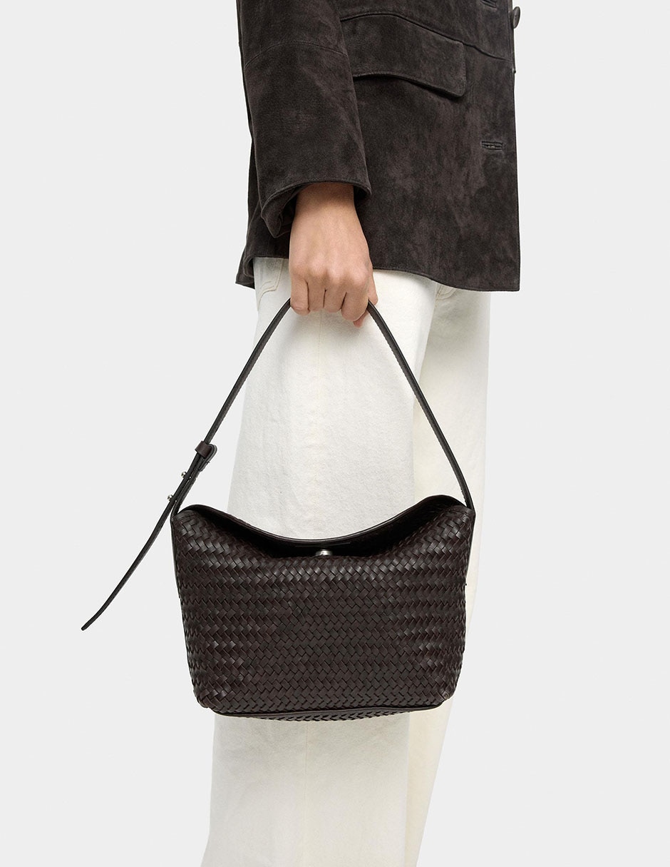 Bolsa shoulder Trenza Xmas de cuero para mujer