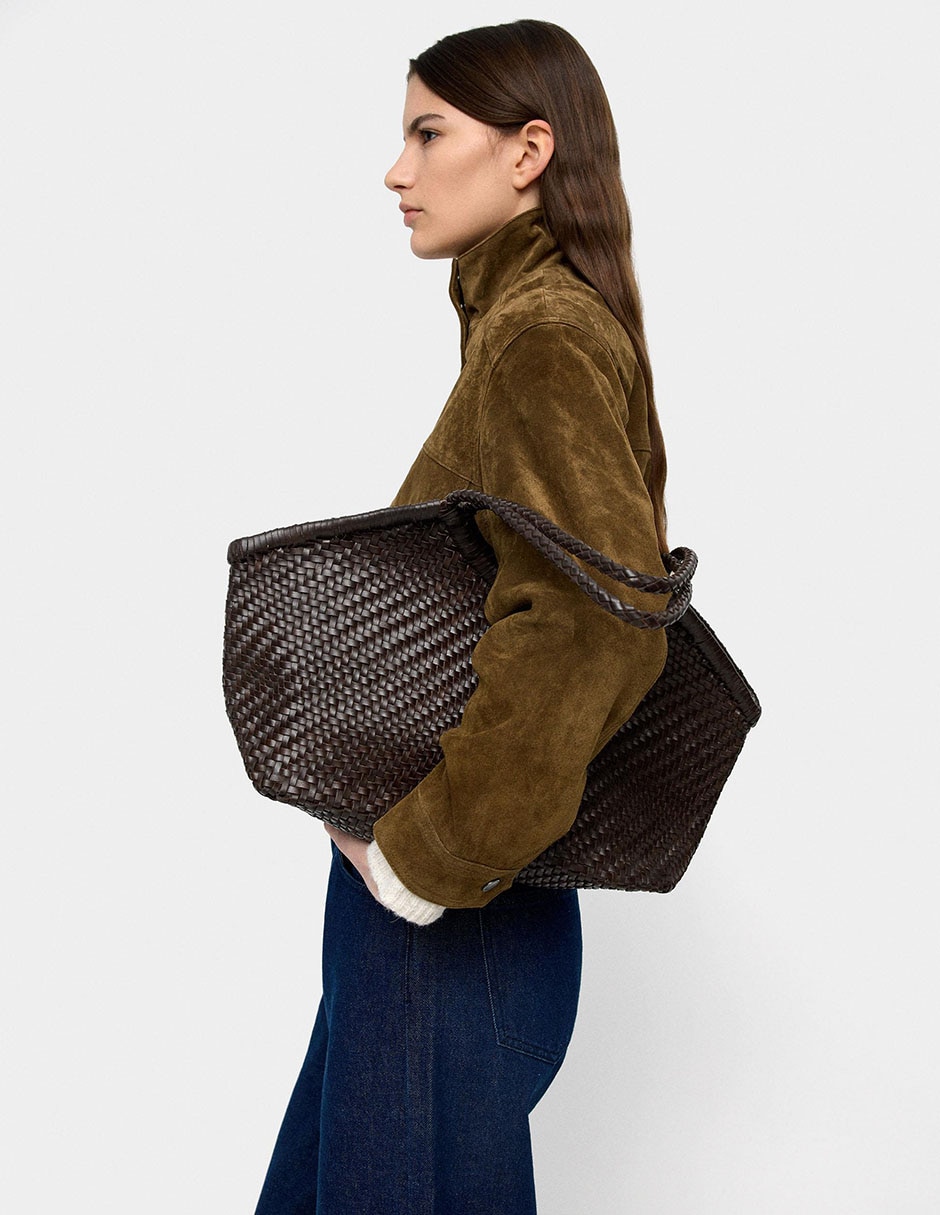 Bolsa shopper Parfois de cuero para mujer