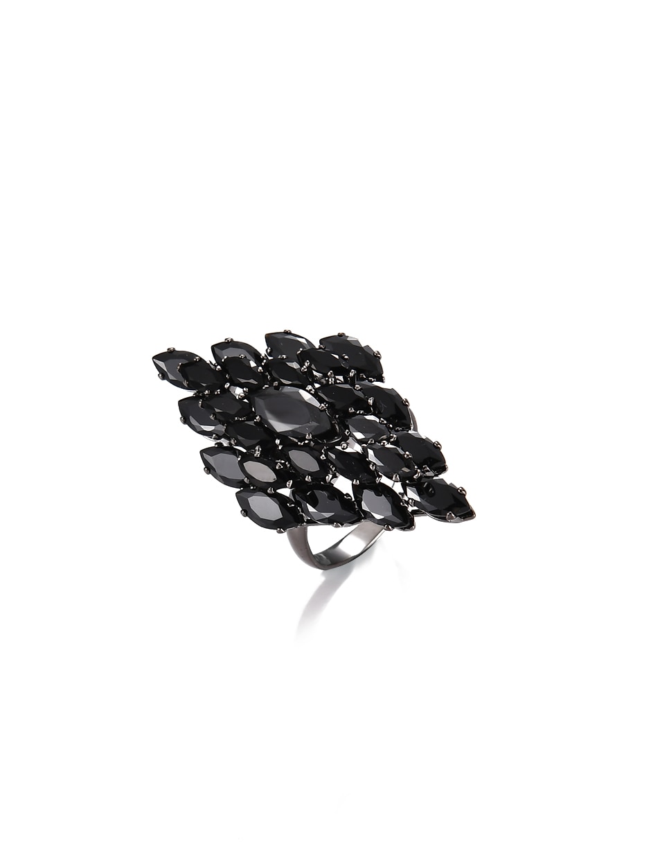 Anillo de rombo cristal brillante