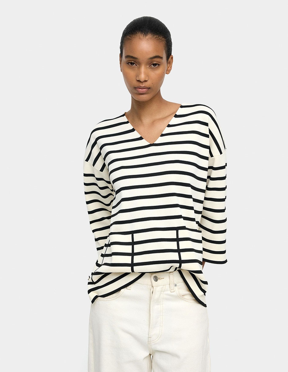 Suéter cuello v para mujer 2