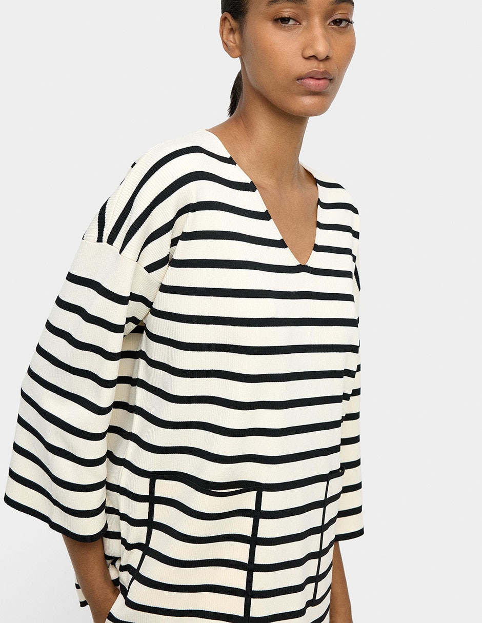 Suéter cuello v para mujer 3