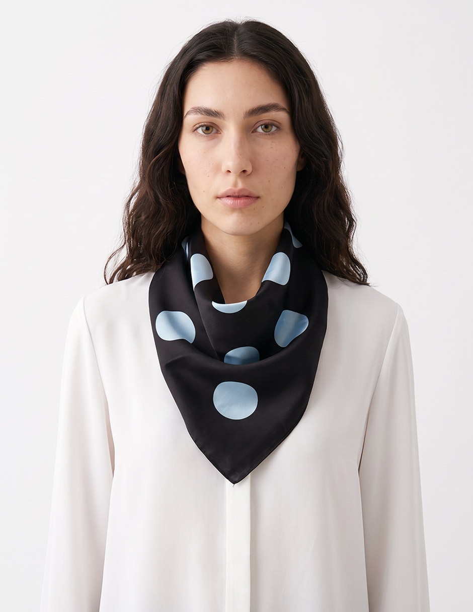 Mascada con estampado a lunares para mujer Mascada con estampado a lunares para mujer