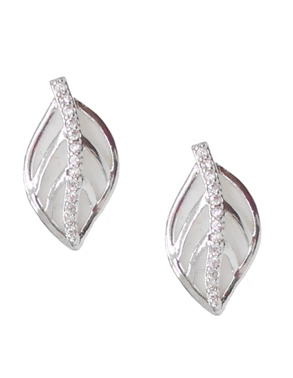 Aretes y collar de hoja