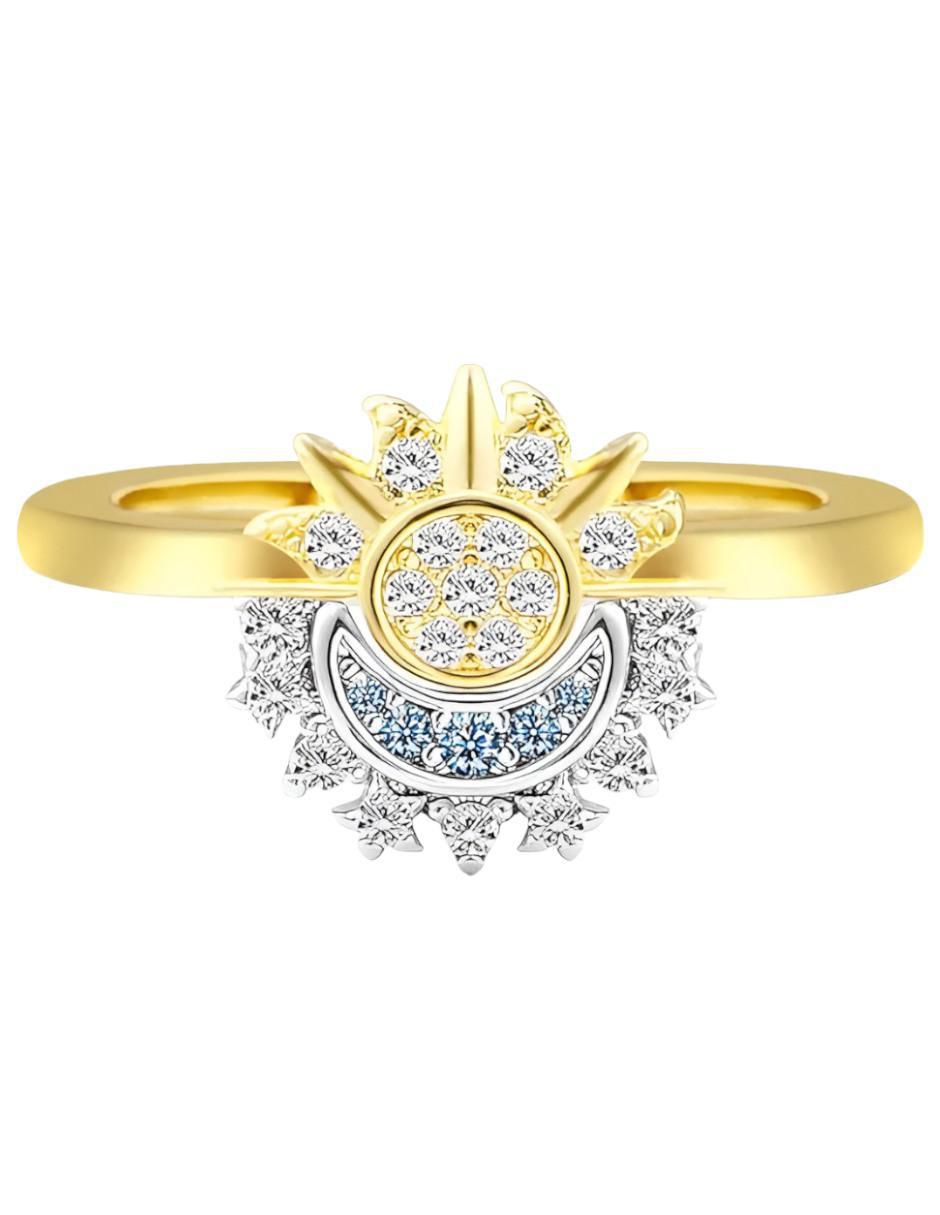 Set anillo de sol cuarzo sintético brillante 5
