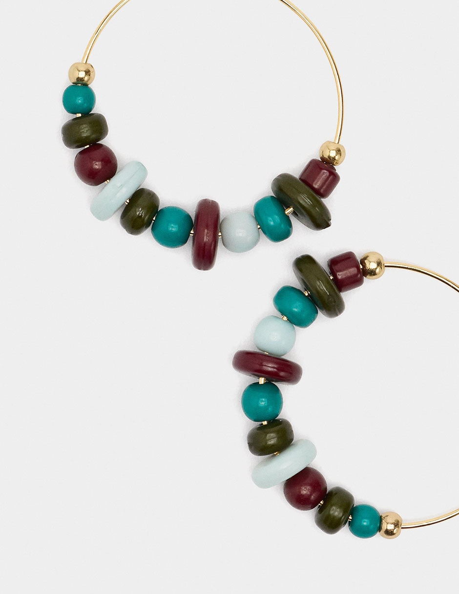 Aretes de aro Wine & Dine con acabado brillante 2