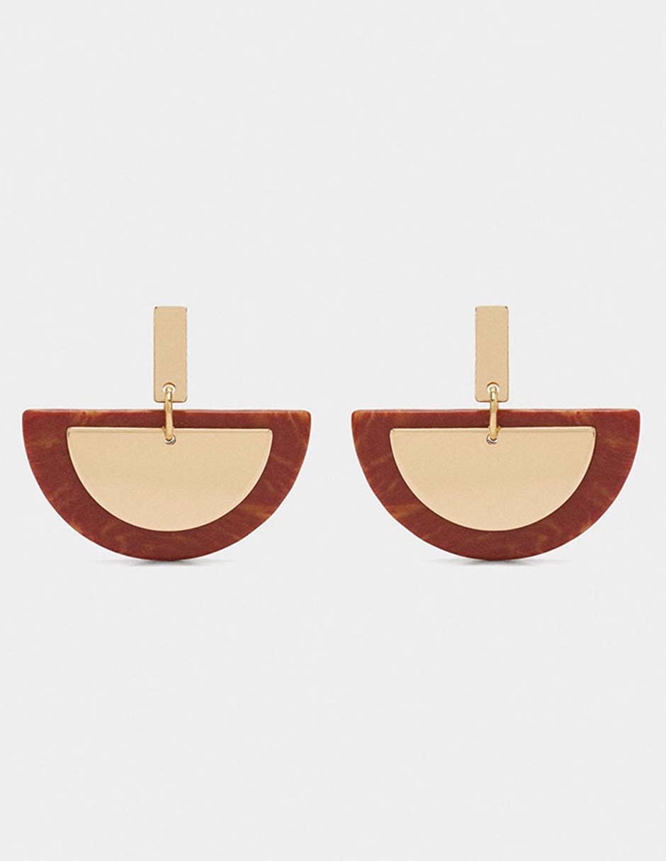 Aretes Wine & Dine con acabado brillante