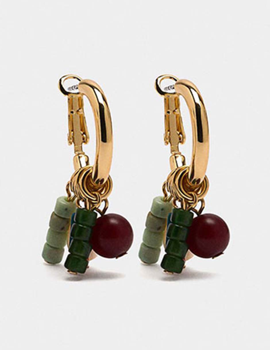 Aretes Wine & Dine con acabado brillante