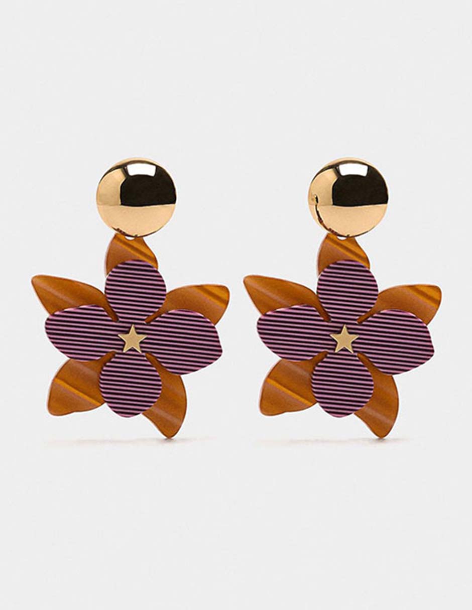 Aretes Wine & Dine con acabado brillante