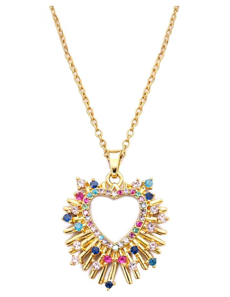 Collar con dije de corazón de oro laminado 18 K Collar con dije de corazón de oro laminado 18 K