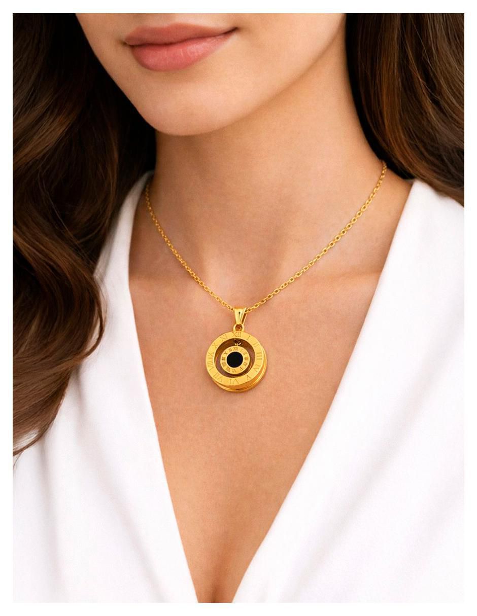 Collar circular de oro laminado 18 K 6