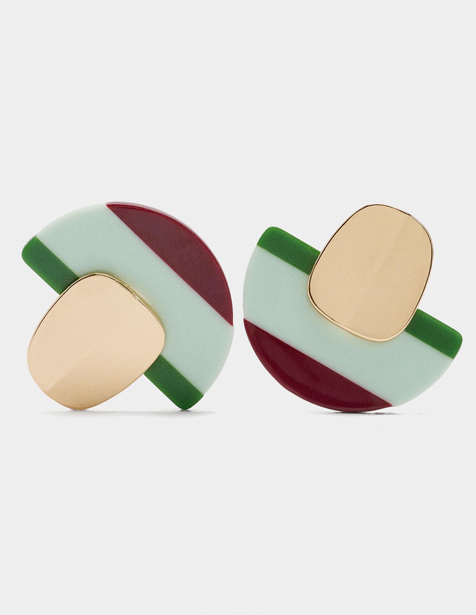 Aretes Wine & Dine con acabado esmaltado 3